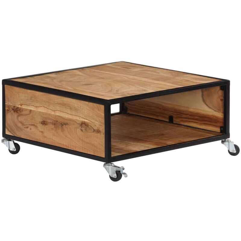 

Mesa de centro 70x70x32 madera maciza de acacia