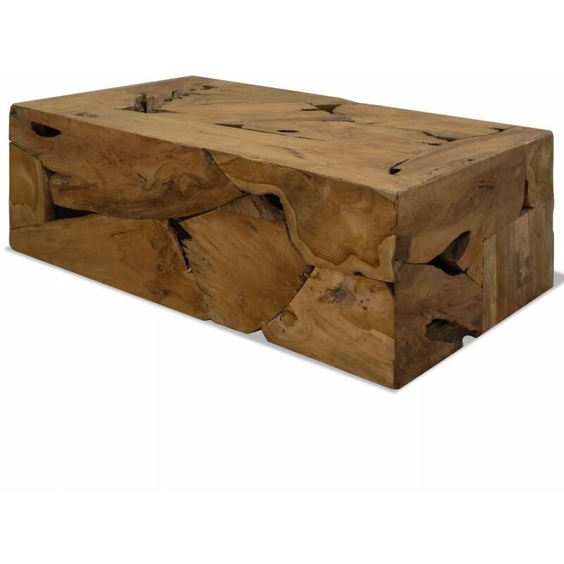 

Mesa de centro 90x50x35 cm de madera de teca genuina marron