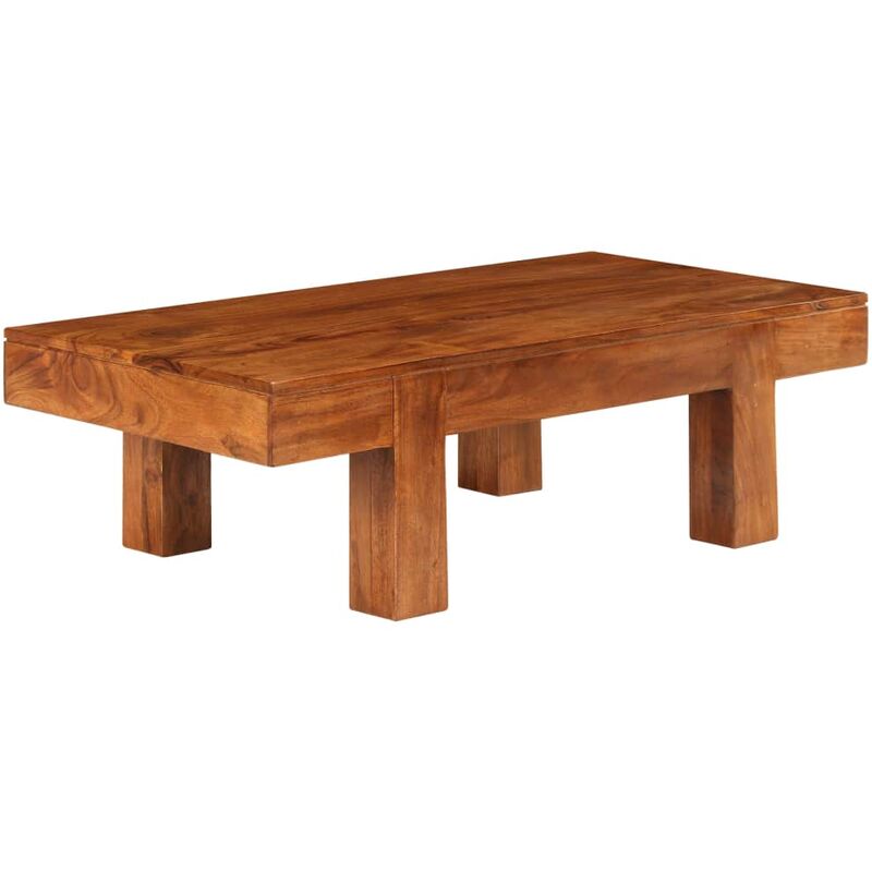 

Mesa de centro acacia maciza acabado de sheesham 100x50x30 cm