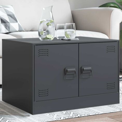 Mesa de centro acero gris antracita 67x50x44 cm vidaXL