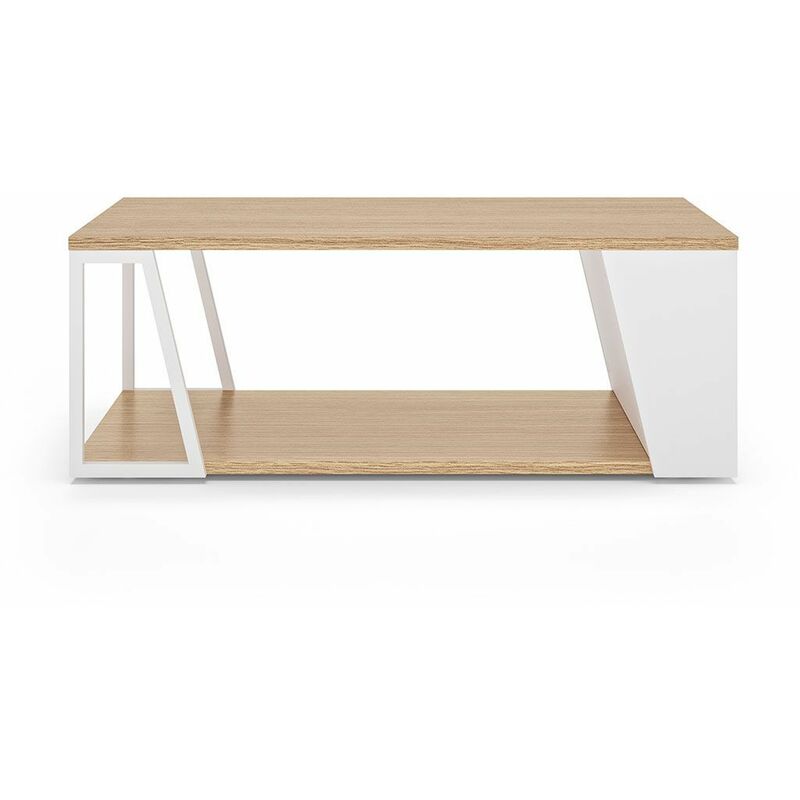 

Mesa de centro ALBI roble y negro lacado, 100 x 36 x 55 - roble y negro lacado
