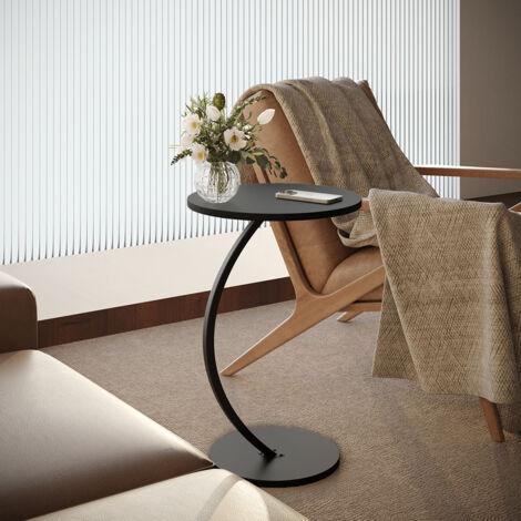 Mesa de centro Alvio, Negro, 40 x 60 cm, Vicco