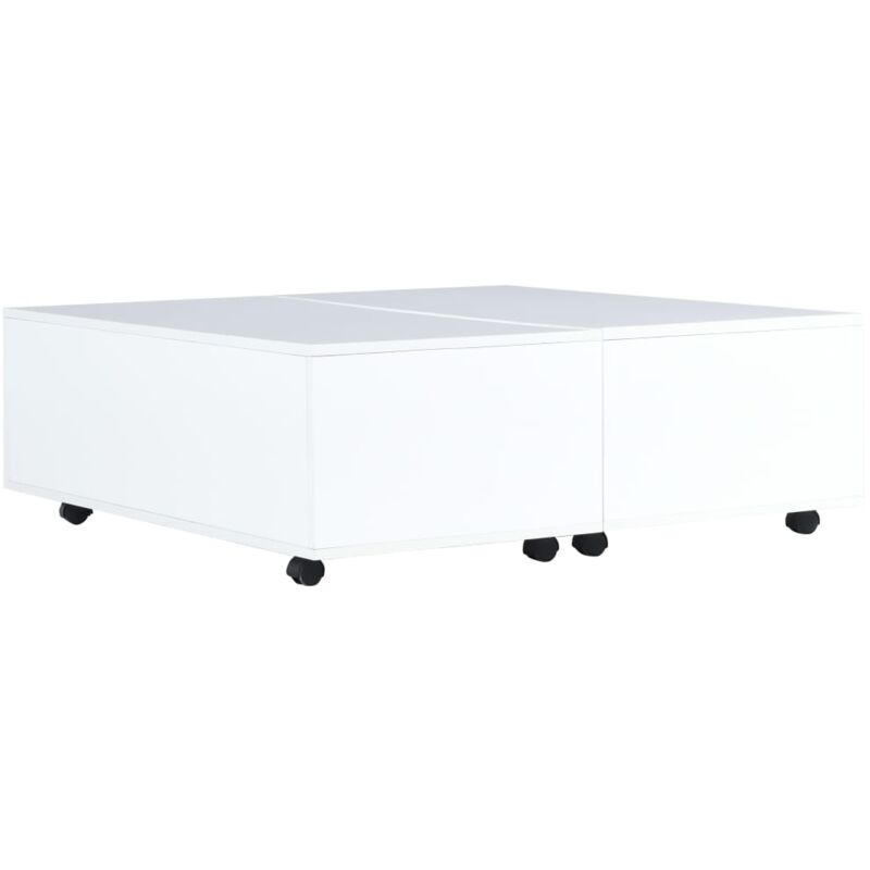 

Mesa de Centro Blanco Brillante 100x100x35 cm - Blanco - Vidaxl