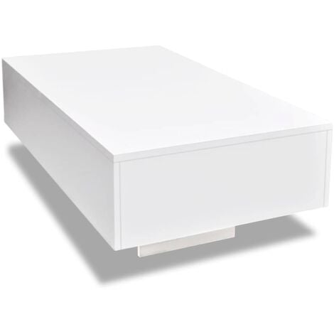 Mesa de centro blanco brillante vidaXL