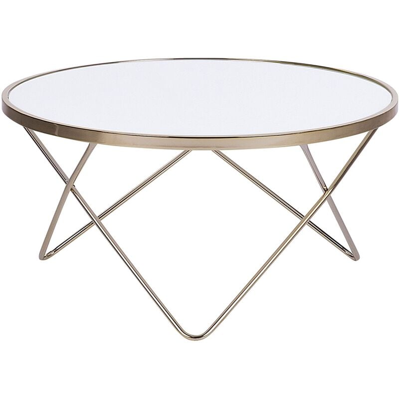 

Mesa de centro blanco/dorado MERIDIAN II