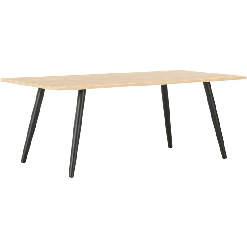 

Mesa de centro color roble y negro 120x60x46 cm