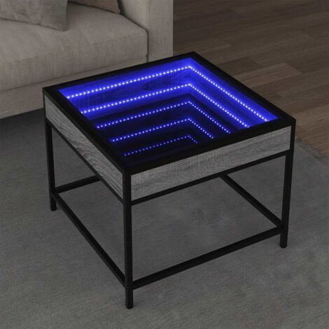 Mesa de centro con  LED gris  50x50x41 cm