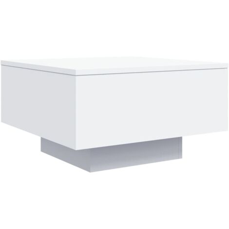 Mesa de centro con luces LED blanco 55x55x31 cm vidaXL