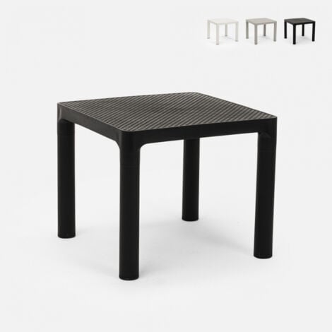 Mesa de centro cuadrada 45x45 cm para interior y exterior Aviat - Negro
