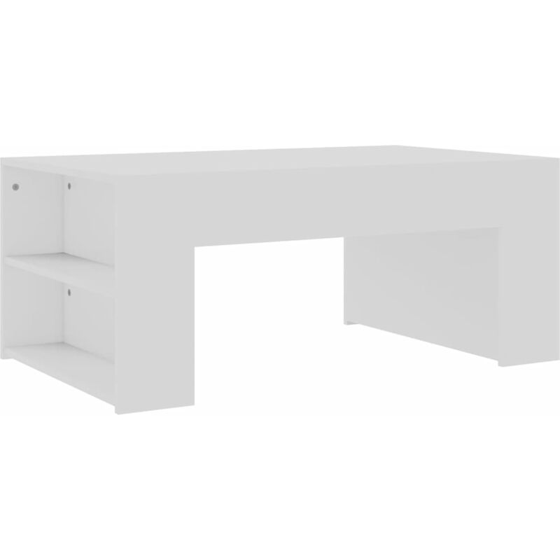 

vidaXL Mesa de Centro de Aglomerado 100x60x42 cm Blanco - Blanco