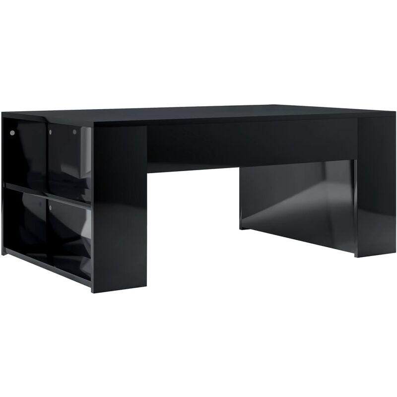 

vidaXL Mesa de Centro de Aglomerado 100x60x42 cm Negro Brillante - Negro