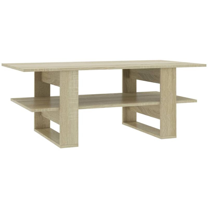 

vidaXL Mesa de Centro de Aglomerado 110x55x42 cm Color Roble Sonoma - Marrón