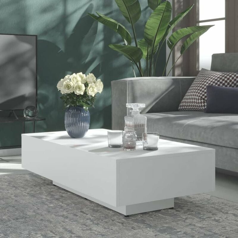 

Mesa de centro de aglomerado blanco 115x60x31 cm