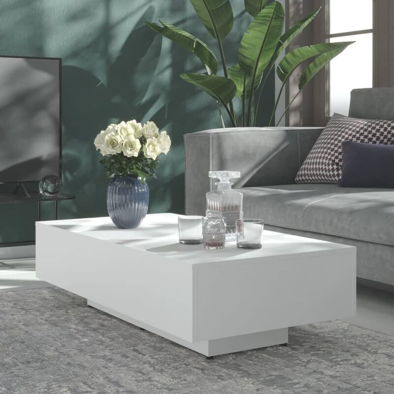 

Mesa de centro de aglomerado blanco 115x60x31 cm