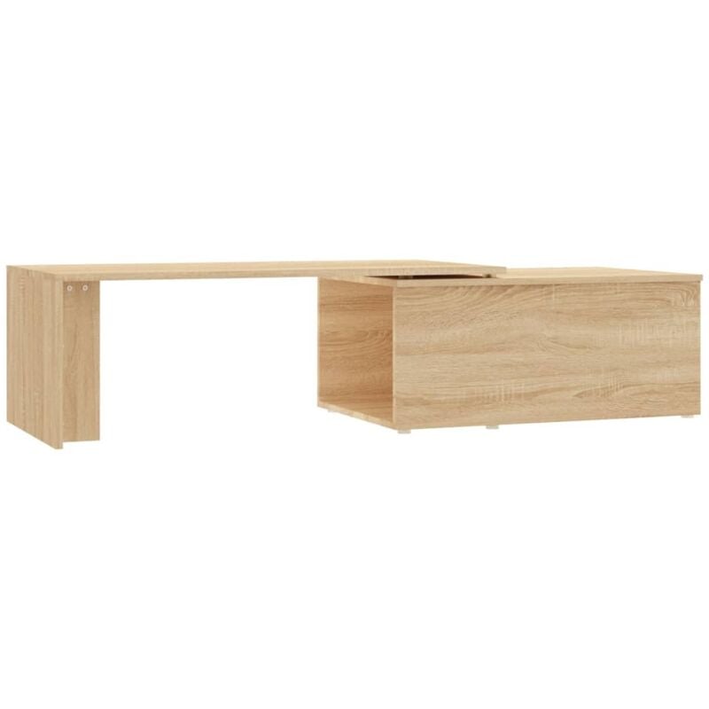 

vidaXL Mesa de Centro de Aglomerado 150x50x35 cm Color Roble Sonoma - Marrón