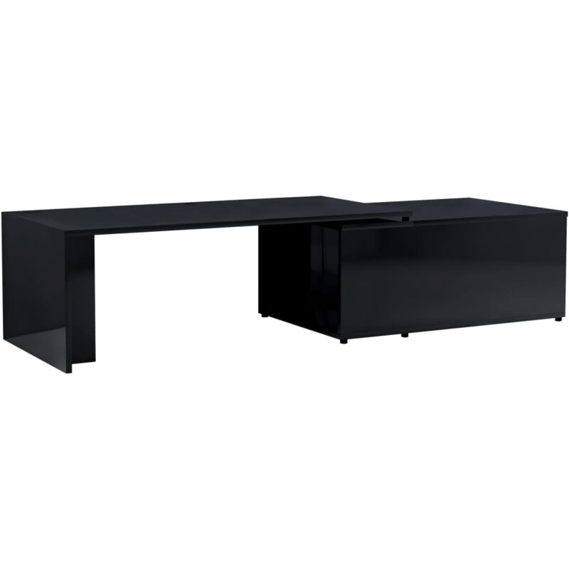 

vidaXL Mesa de Centro de Aglomerado 150x50x35 cm Negro Brillante - Negro