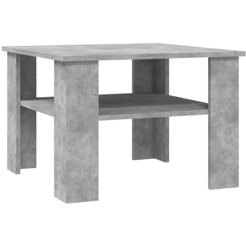 

vidaXL Mesa de Centro de Aglomerado 60x60x42 cm Gris Hormigón - Gris