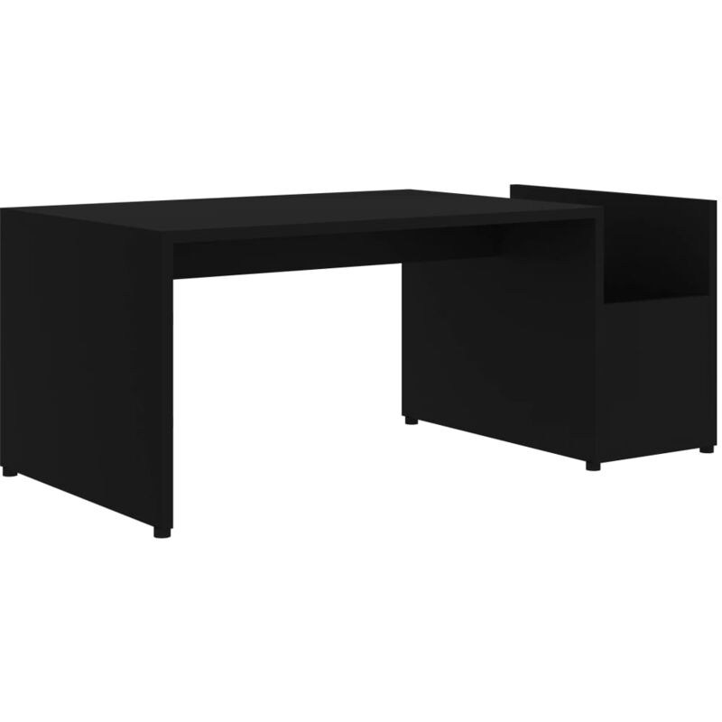 

vidaXL Mesa de Centro de Aglomerado 90x45x35 cm Negro - Negro