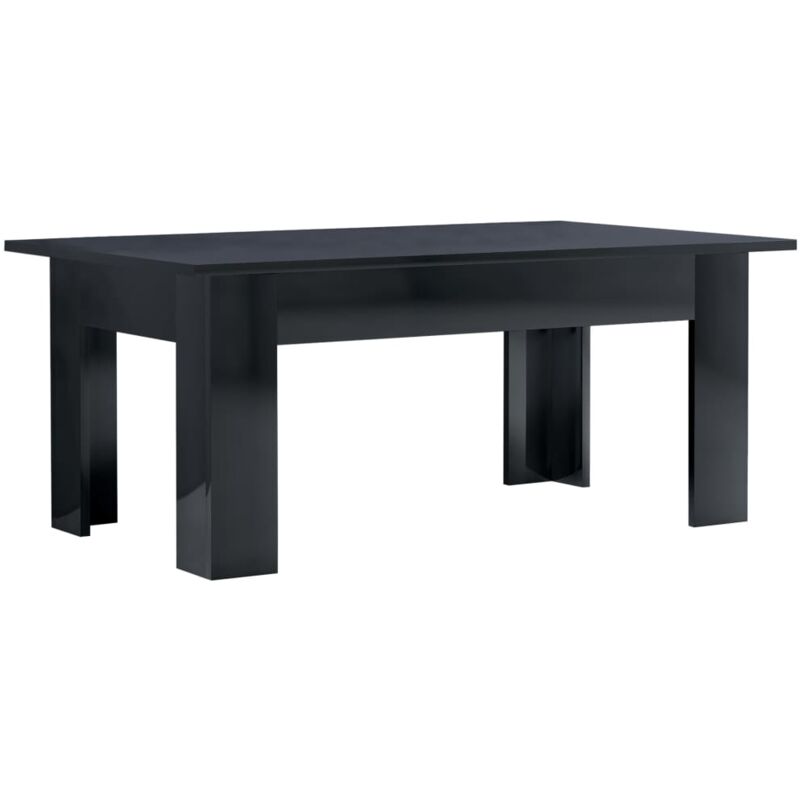 

vidaXL Mesa de Centro de Aglomerado 100x60x42 cm Negro Brillante - Negro