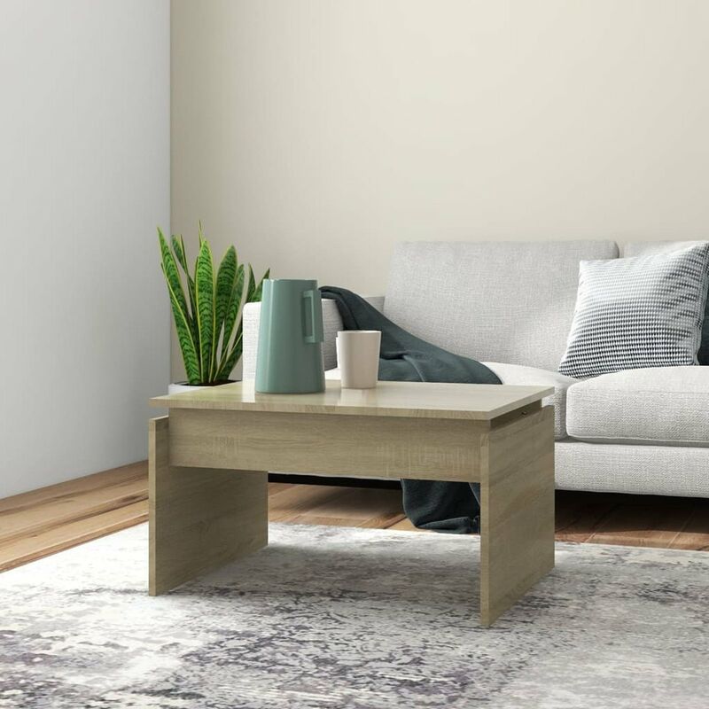 

Mesa de centro de aglomerado color roble Sonoma 68x50x38 cm