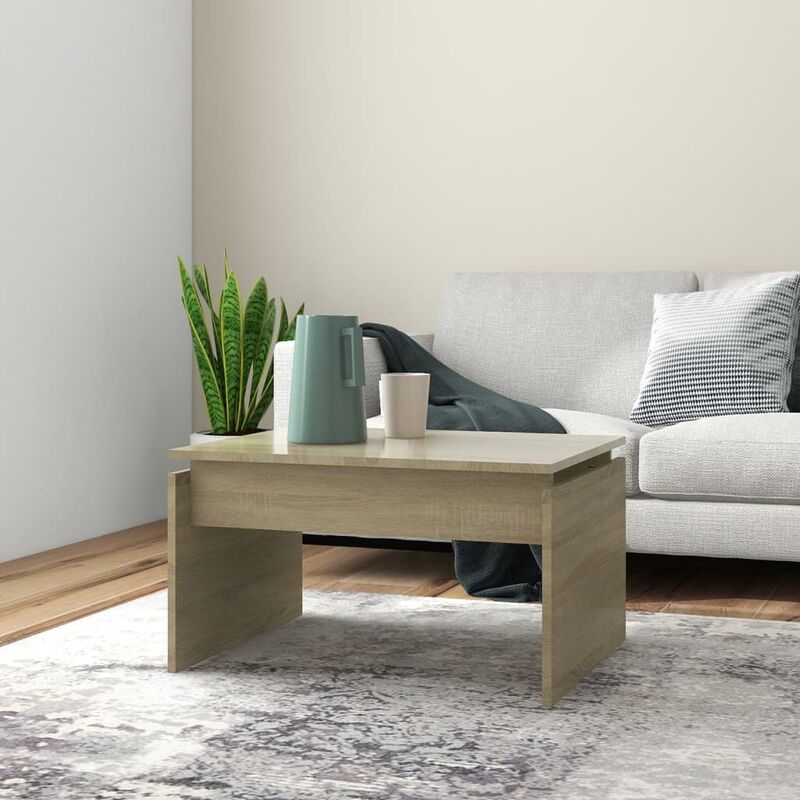 

Mesa de centro de aglomerado color roble Sonoma 68x50x38 cm