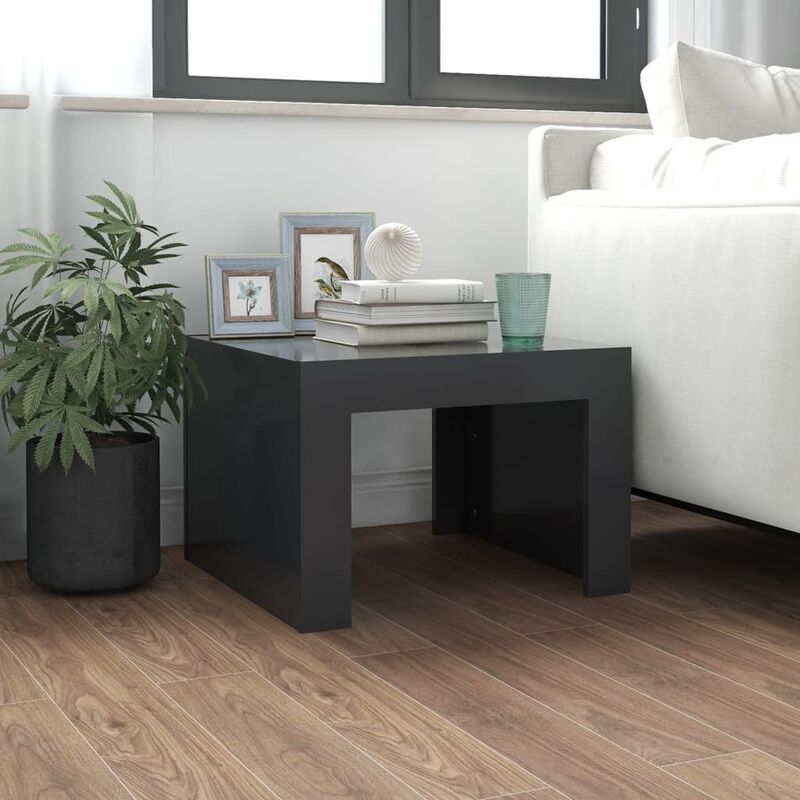 

Mesa de centro de aglomerado gris 50x50x35 cm