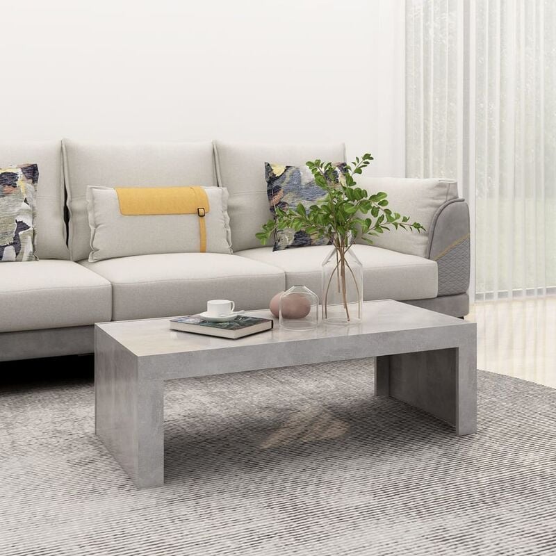

Mesa de centro de aglomerado gris hormigón 110x50x35 cm