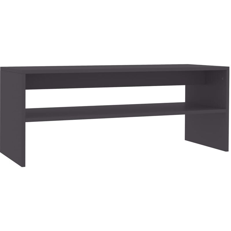 

vidaXL Mesa de Centro de Aglomerado 100x40x40 cm Gris - Gris