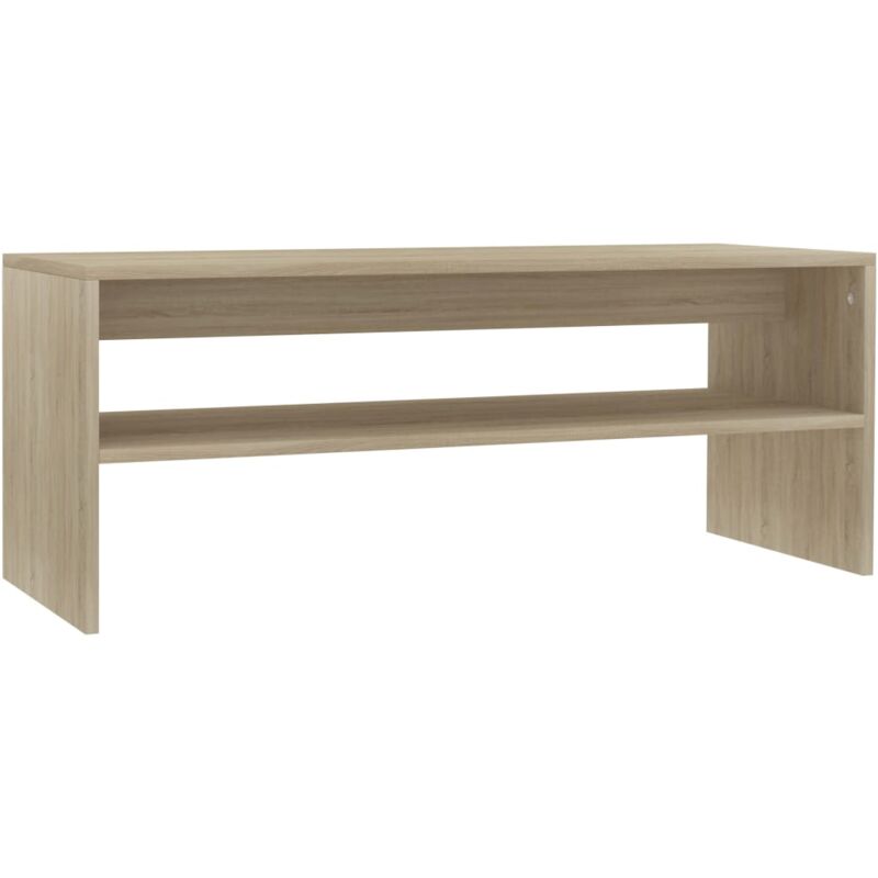 

vidaXL Mesa de Centro de Aglomerado 100x40x40 cm Color Roble Sonoma - Marrón