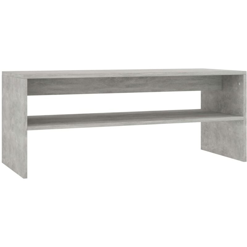 

vidaXL Mesa de Centro de Aglomerado 100x40x40 cm Gris Hormigón - Gris