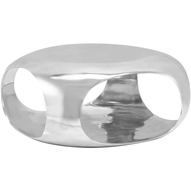 

Mesa de centro de aluminio fundido 70x70x32 cm plateado - Plateado - Vidaxl
