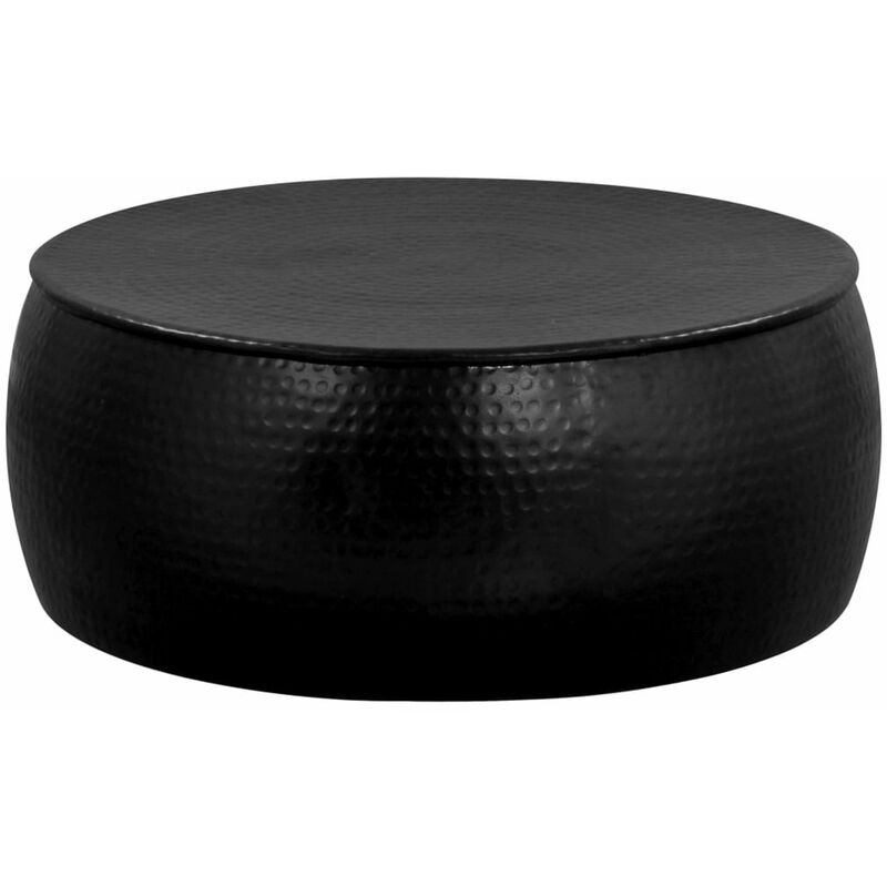 

Mesa de centro de aluminio martillado 70x30 cm negro