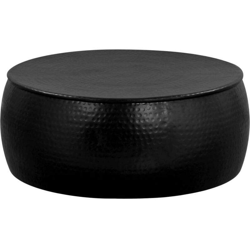

Mesa de centro de aluminio martillado 70x30 cm negro - Negro - Vidaxl