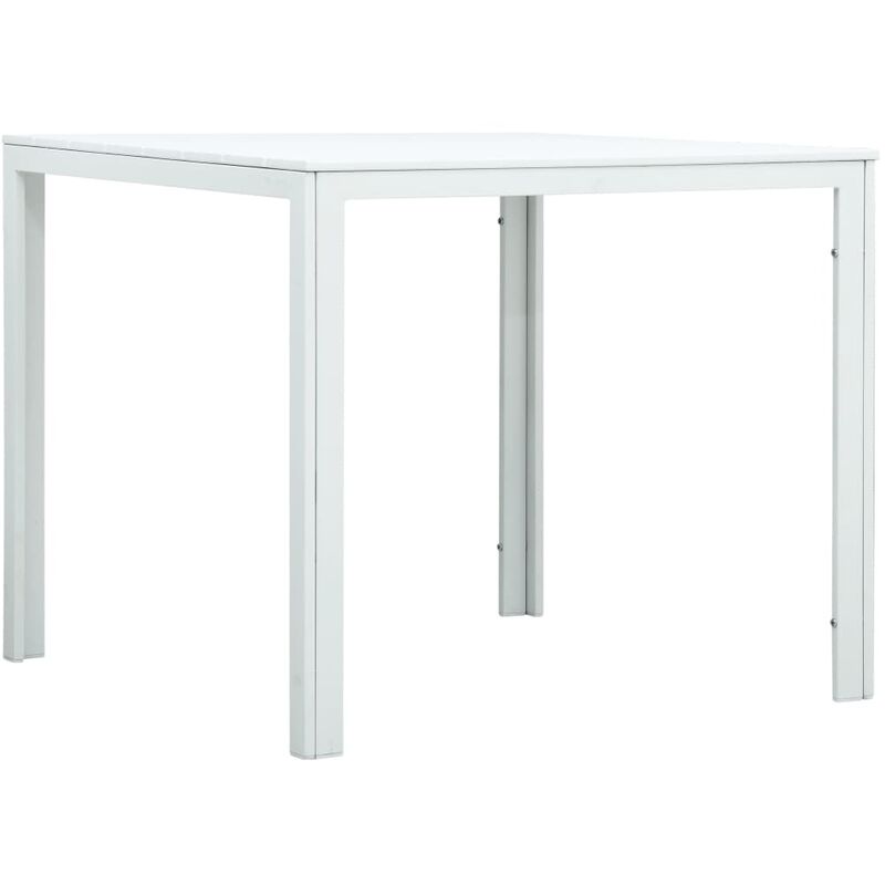 

Mesa de centro de HDPE con aspecto de madera blanco 78x78x74 cm