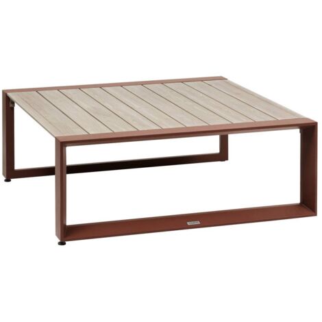 Mesa de centro de jardín Allure 97x97x36cm caoba - Hespéride