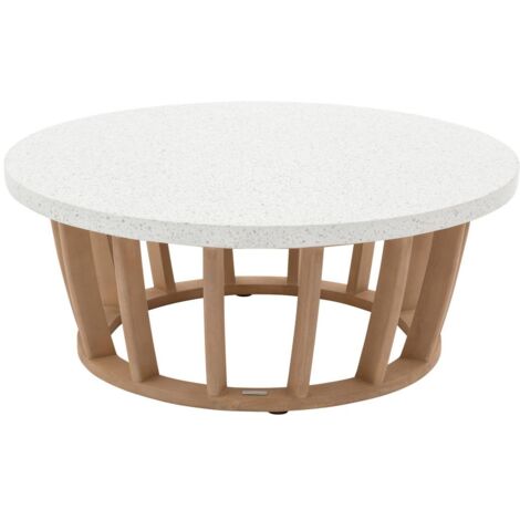 Mesa de centro de jardín redonda Lemindo 100cm en eucalipto - Hespéride