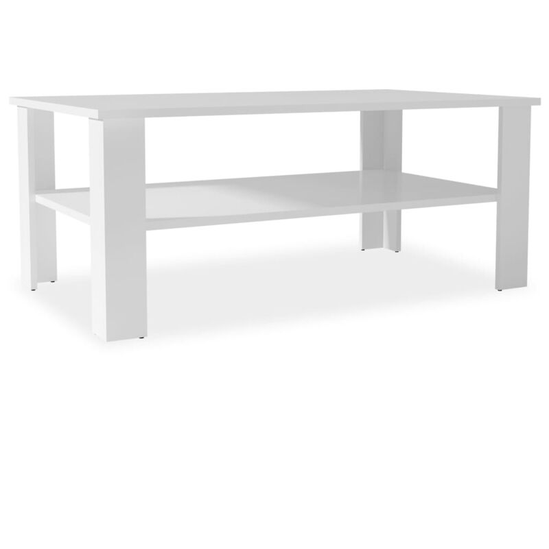 

vidaXL Mesa de centro de madera aglomerada 100x59x42 cm blanca - Blanco
