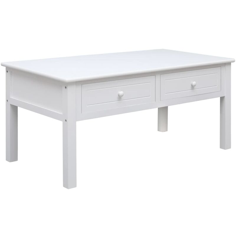 

Mesa de centro de madera blanca 100x50x45 cm