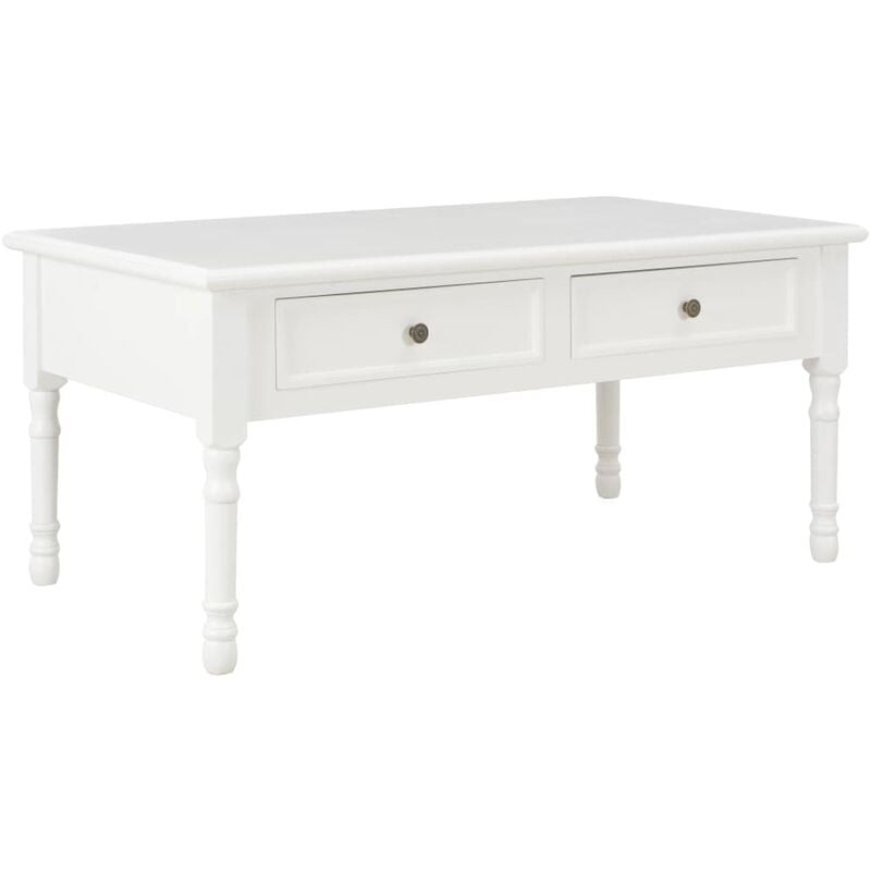 

Mesa de centro de madera blanca 100x55x45 cm