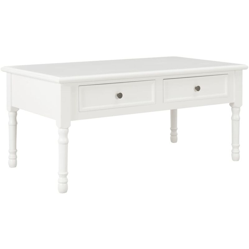 

Mesa de Centro de Madera 100x55x45 cm Blanca - Blanco - Vidaxl
