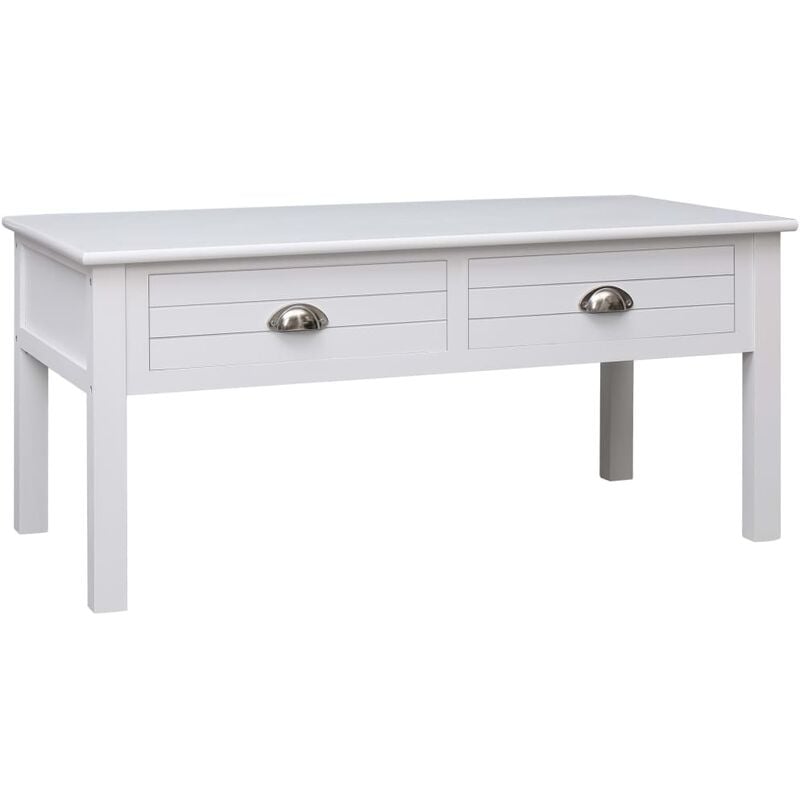 

Mesa de centro de madera blanco 100x50x45 cm