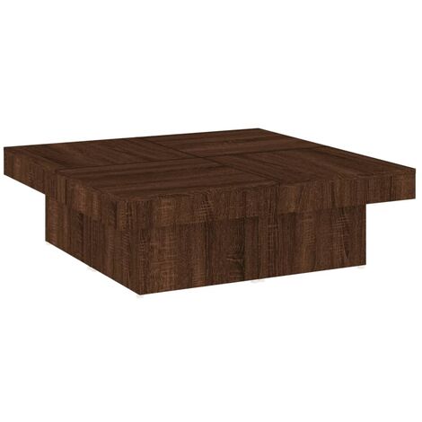 Mesa de centro Märsta aglomerado 75 x 75 x 35,5 cm - Negro [en.casa]