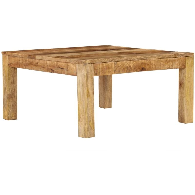 

Mesa de centro de madera de mango maciza 80x80x40 cm