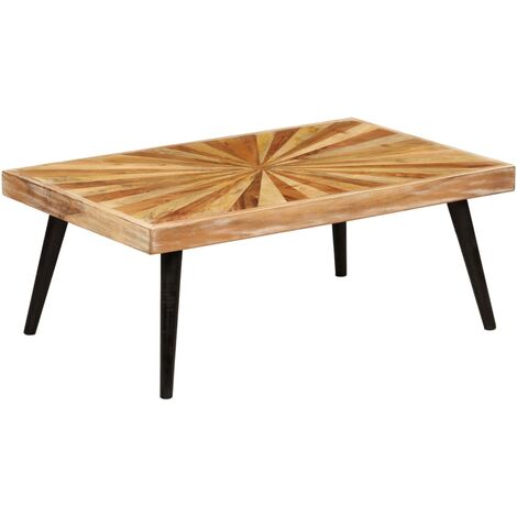 Mesa de centro de madera de mango maciza 90x55x36 cm vidaXL