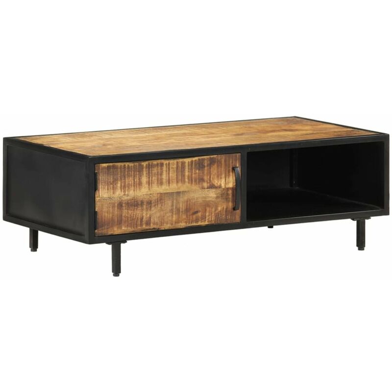 

Mesa de centro de madera de mango rugosa 105x50x35 cm