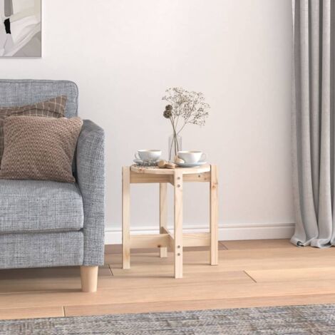 Mesa de centro de madera de pino maciza Ø 42,5x45 cm vidaXL