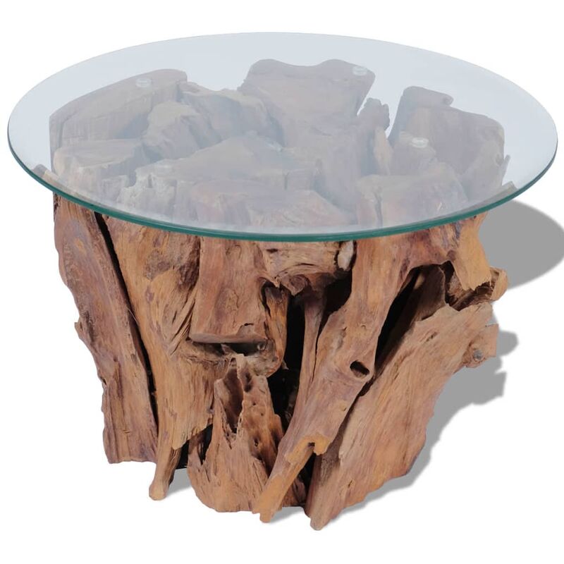 

Mesa de centro de madera flotante de teca maciza 60 cm