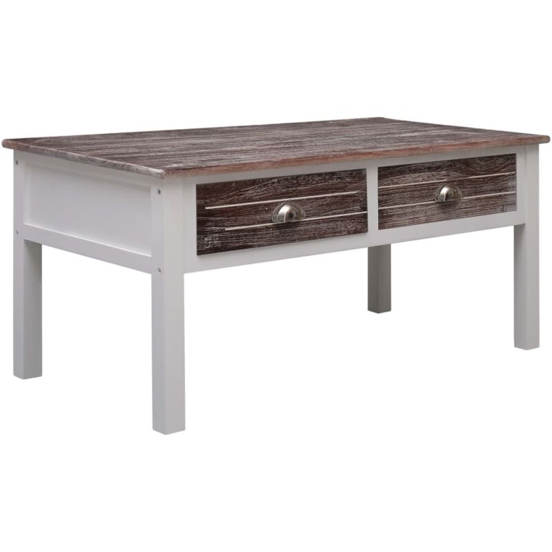 

vidaXL Madera Mesa de Centro 100x50x45 cm Marrón - Marrón