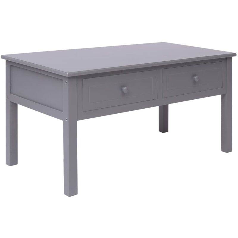 

vidaXL Mesa de Centro de Madera 100x50x45 cm Gris - Gris