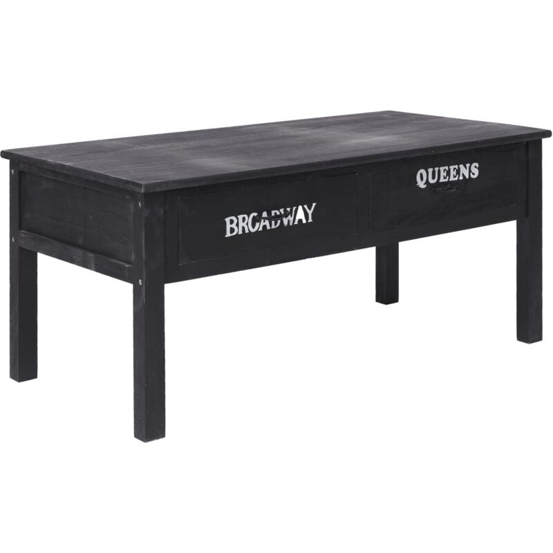 

Mesa de Centro de Madera 100x50x45 cm Negro y Blanco - Negro - Vidaxl